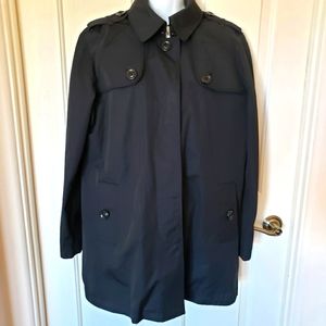 London Fog hip length raincoat w/liner size L
